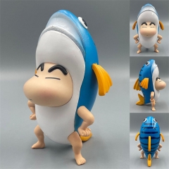 10CM Crayon Shin-chan Shark Cartoon Anime PVC Figures