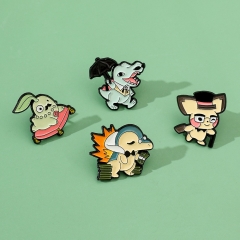 4 Styles Pokemon Cartoon Anime Alloy Pin Brooch