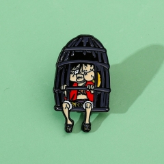 One Piece Monkey D Luffy Cartoon Anime Alloy Pin Brooch