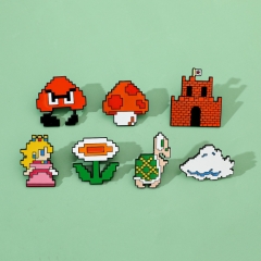 7 Styles Super Mario Bro Cartoon Anime Alloy Pin Brooch