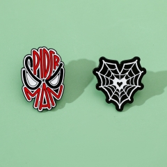 2 Styles Spider-Man Cartoon Anime Alloy Pin Brooch