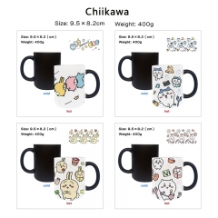 6 Styles Chiikawa Cartoon Pattern Ceramic Cup Anime Changing Color Ceramic Mug