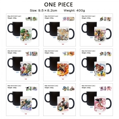 9 Styles One Piece Cartoon Pattern Ceramic Cup Anime Changing Color Ceramic Mug