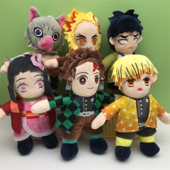 6PCS/SET 24CM Demon Slayer: Kimetsu no Yaiba Anime Plush Toy Doll