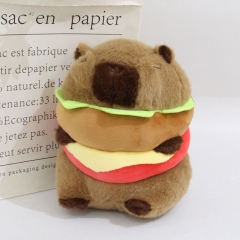 22*16*14CM Capybara Hamburger Animal Plush Toy Doll