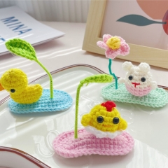 18 Styles Flower Animal Cartoon Anime Knitted Hair Clip Hairpin