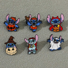 6 Styles Lilo & Stitch Cartoon Anime Alloy Pin Brooch