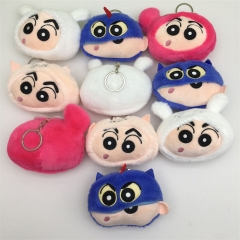 10PCS/SET 11CM Crayon Shin Chan Anime Plush Toy Doll Pendant