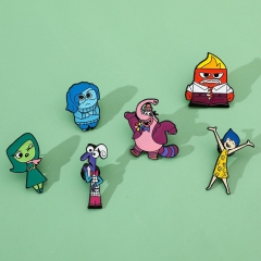 6 Styles Inside Out Cartoon Anime Alloy Pin Brooch