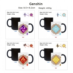 7 Styles Genshin Impact Cartoon Pattern Ceramic Cup Anime Changing Color Ceramic Mug