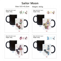 6 Styles Pretty Soldier Sailor Moon Cartoon Pattern Ceramic Cup Anime Changing Color Ceramic Mug