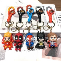 32 Styles Spider-Man Iron Man Deadpool Cartoon Anime Figure Keychain