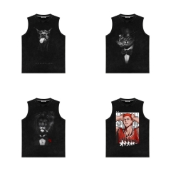 6 Styles Dobermann Cartoon Pattern Anime Vest T-shirt