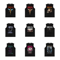 12 Styles Nirvana Cartoon Pattern Anime Vest T-shirt