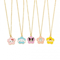 5 Styles Sanrio Kuromi Hello Kitty Cinnamoroll Cartoon Anime Alloy Necklace