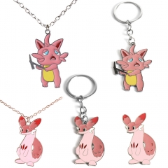 5 Styles Palworld Cartoon Alloy Anime Necklace/Keychain/Brooch