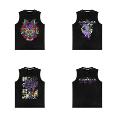 4 Styles EVA/Neon Genesis Evangelion Cartoon Pattern Anime Vest T-shirt