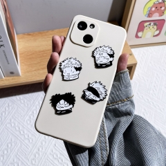 4pcs/set  Jujutsu Kaisen Cartoon Anime Alloy Phone Stickers