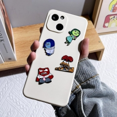 4 Styles Inside Out Cartoon Anime Alloy Phone Stickers