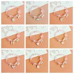 9 Styles Sanrio Melody Cinnamoroll Pom Kuromi Cartoon Anime Bracelet