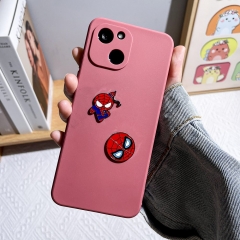 2pcs/set Spider Man Cartoon Anime Alloy Phone Stickers