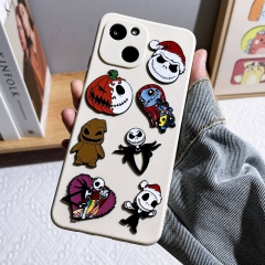 7 Styles The Nightmare Before Christmas Cartoon Anime Alloy Phone Stickers