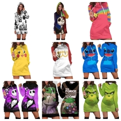 11 Styles The Nightmare Before Christmas Lilo & Stitch Pokemon Cartoon Anime Hooded Hoodie