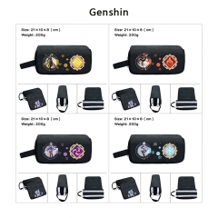 7 Styles Genshin Impact Cartoon Anime Waterproof Canvas Pencil Bag