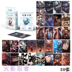 50PCS/SET Naruto Cartoon Anime Paper Lomo Card Set