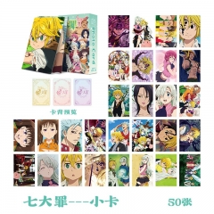 50PCS/SET The Seven Deadly Sins Cartoon Anime Paper Lomo Card Set