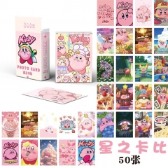 50PCS/SET Kirby Cartoon Anime Paper Lomo Card Set