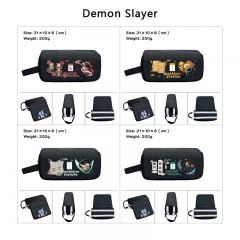 7 Styles Demon Slayer: Kimetsu no Yaiba Cartoon Anime Waterproof Canvas Pencil Bag