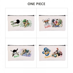 9 Styles One Piece Cartoon Anime Canvas Pencil Bag