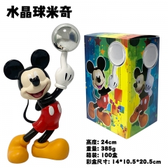 24 cm Crystal Ball Mickey Mouse Cartoon Anime PVC Figure