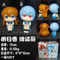 2 Styles 11CM EVA/Neon Genesis Evangelion Ayanami Rei Cartoon PVC Anime Figure Toy