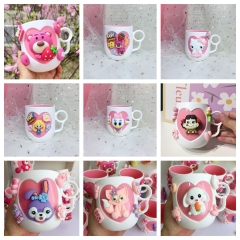 24 Styles Sanrio Kuromi StellaLou SpongeBob SquarePants Cartoon Cute Anime Plastic Cup