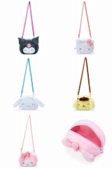 5 Styles Sanrio Kuromi Cinnamoroll Anime Plush Crossbody Bag