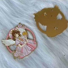 51.3*55.4MM Card Captor Sakura Cartoon Pin Anime Alloy Brooch