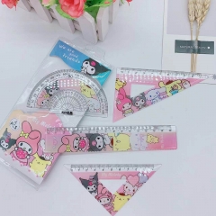 15 Styles Lilo & Stitch Sanrio Kuromi My Melody Cinnamoroll Spider-Man Cartoon Anime Stationery Ruler