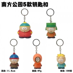 5pcs/set South Park Cartoon Anime PVC Figure Keychain