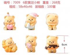 6PCS/SET Winnie the Pooh Cartoon Anime PVC Figure