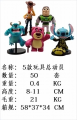 5PCS/SET 8-11CM Toy Story Cartoon Anime PVC Figure