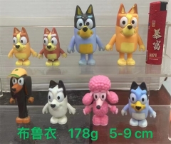 8PCS/SET 6-8CM Bluey Cartoon Anime PVC Figure