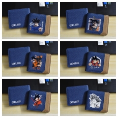 6 Styles Dragon Ball Z Cartoon Short Purse Anime Canvas Wallet