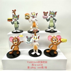 6PCS/SET 9-12CM Tom and Jerry Cartoon Anime PVC Figure