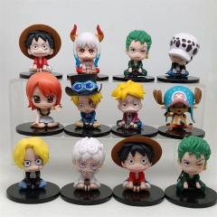 2 Styles 6PCS/SET 5.5-7CM One Piece Nika Luffy Cartoon Anime PVC Figure