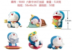 6PCS/SET 7.6cm Doraemon Cartoon Anime PVC Figure