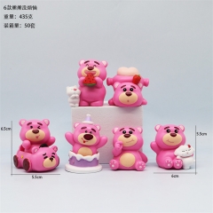 6PCS/SET 7CM Lots-o'-Huggin' Bear Cartoon Anime PVC Figure