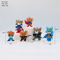 6PCS/SET 8CM Tom and Jerry Cartoon Anime PVC Figure