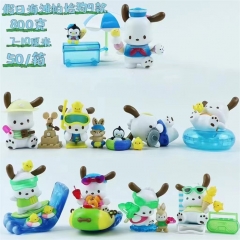 9PCS/SET 7-10CM Sanrio Pochacco Cartoon Anime PVC Figure